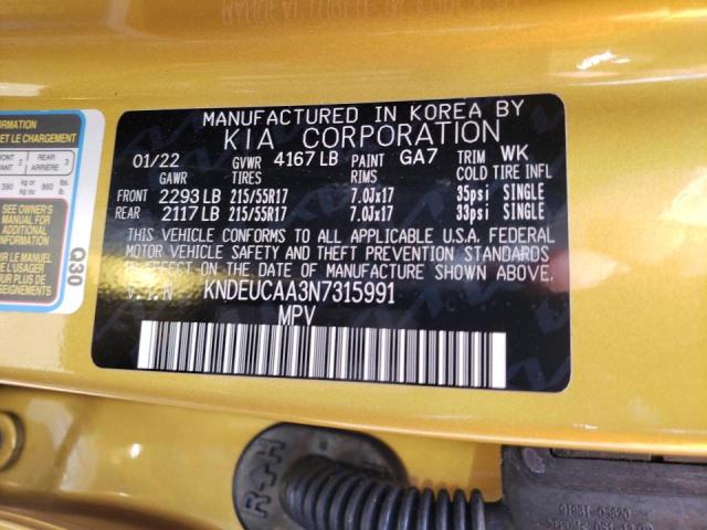 Photo 10 from auction – 2022 KIA SELTOS S with VIN KNDEUCAA3N7315991