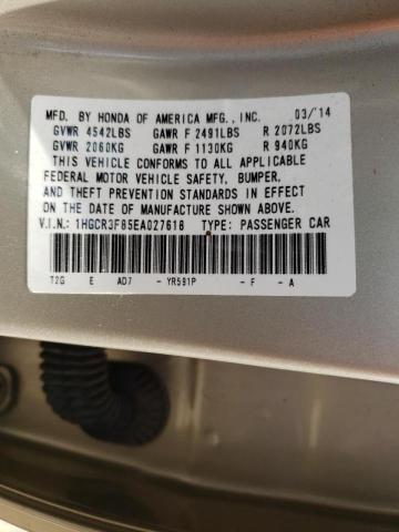 Photo 10 from auction – 2014 HONDA ACCORD EXL with VIN 1HGCR3F85EA027618
