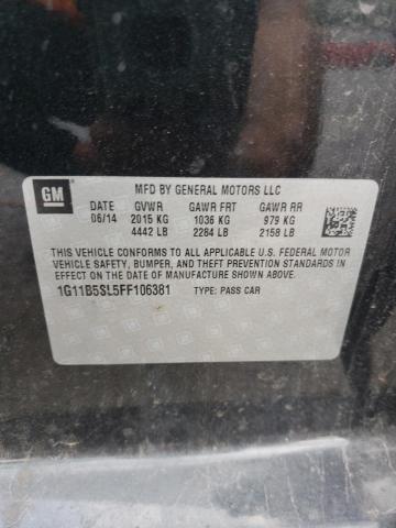 Photo 10 from auction – 2015 CHEVROLET MALIBU LS with VIN 1G11B5SL5FF106381
