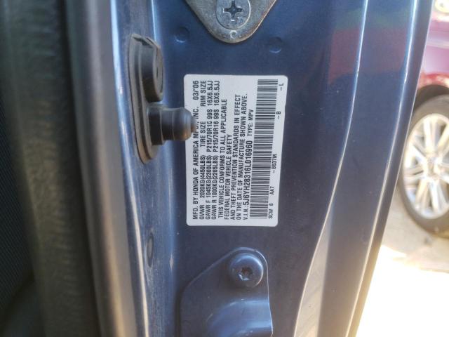 Photo 10 from auction – 2006 HONDA ELEMENT LX with VIN 5J6YH28316L016960