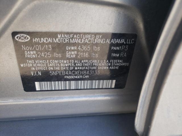 Photo 10 from auction – 2014 HYUNDAI SONATA GLS with VIN 5NPEB4ACXEH843133