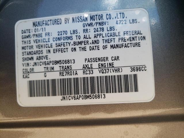 Photo 10 from auction – 2011 INFINITI G37 BASE with VIN JN1CV6AP0BM506813