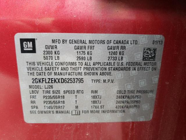 Photo 10 from auction – 2013 GMC TERRAIN DE with VIN 2GKFLZEKXD6253795