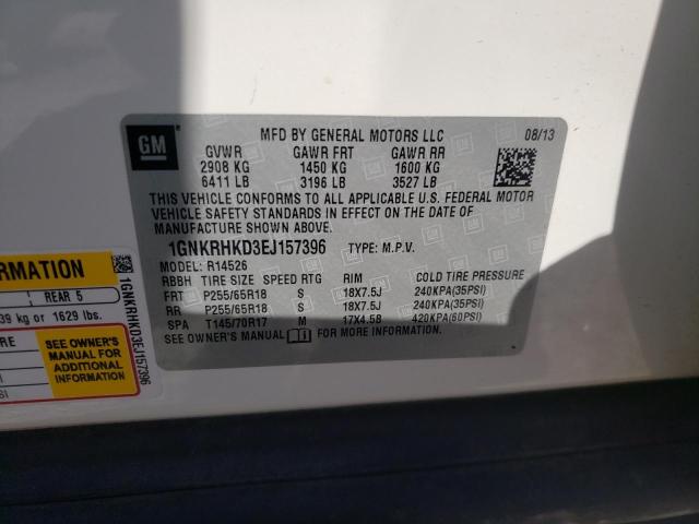 Photo 10 from auction – 2014 CHEVROLET TRAVERSE L with VIN 1GNKRHKD3EJ157396