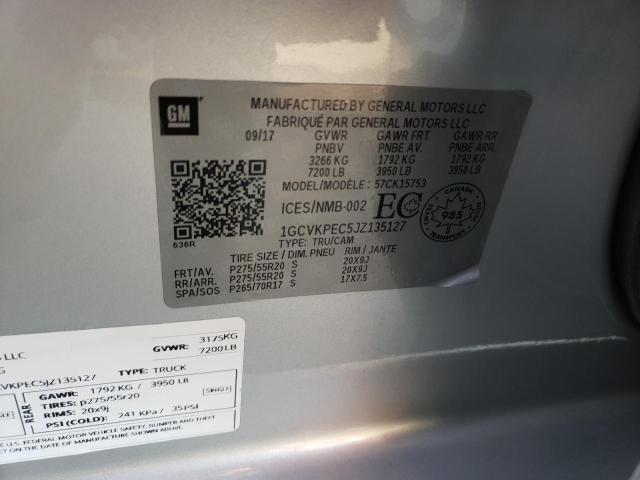 Photo 10 from auction – 2018 CHEVROLET SILVERADO with VIN 1GCVKPEC5JZ135127