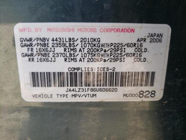 Photo 10 from auction – 2006 MITSUBISHI OUTLANDER with VIN JA4LZ31F86U606620