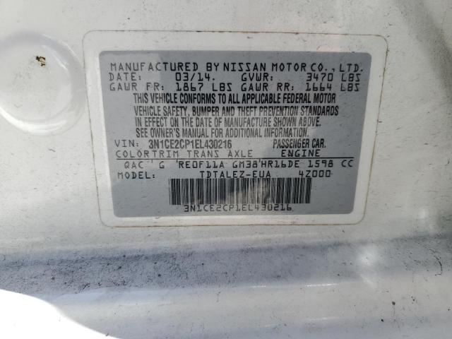 Photo 10 from auction – 2014 NISSAN VERSA NOTE with VIN 3N1CE2CP1EL430216