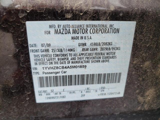 Photo 10 from auction – 2010 MAZDA 6 S with VIN 1YVHZ8CB4A5M01859