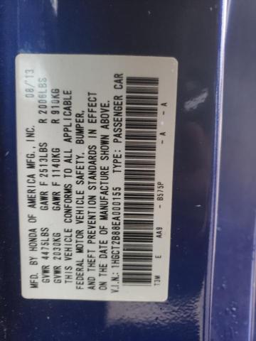 Photo 10 from auction – 2014 HONDA ACCORD with VIN 1HGCT2B88EA000155