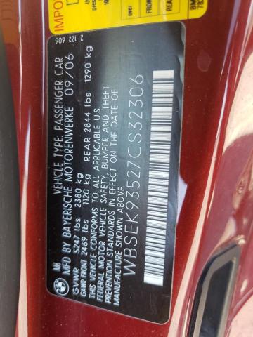 Photo 10 from auction – 2007 BMW M6 with VIN WBSEK93527CS32306