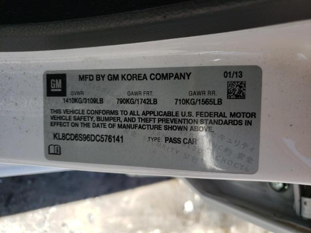 Photo 10 from auction – 2013 CHEVROLET SPARK 1LT with VIN KL8CD6S96DC576141