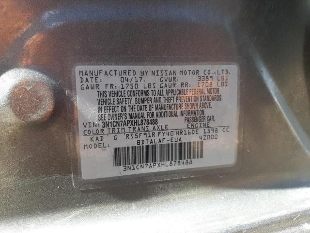 Photo 10 from auction – 2017 NISSAN VERSA S with VIN 3N1CN7APXHL878488