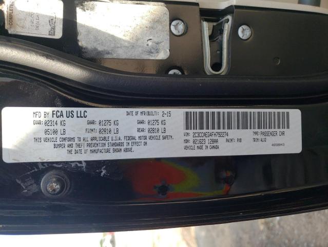 Photo 10 from auction – 2015 CHRYSLER 300C with VIN 2C3CCAEG4FH792274