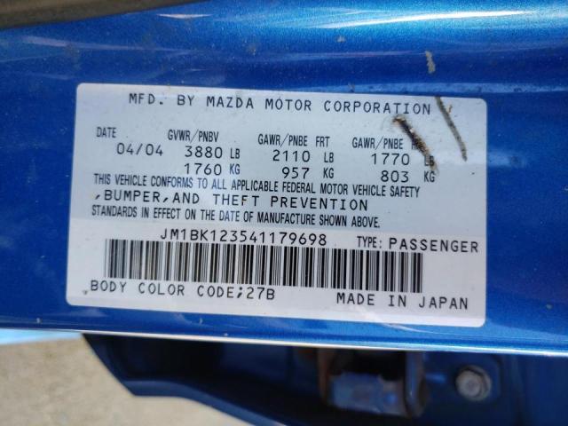 Photo 10 from auction – 2004 MAZDA 3 S with VIN JM1BK123541179698