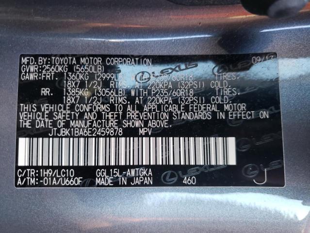 Photo 10 from auction – 2014 LEXUS RX 350 BAS with VIN JTJBK1BA6E2459878