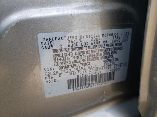 Photo 10 from auction – 2013 NISSAN SENTRA S with VIN 3N1AB7AP6DL760903