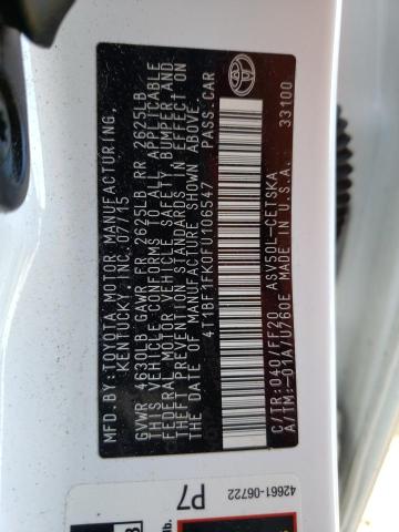 Photo 10 from auction – 2015 TOYOTA CAMRY LE with VIN 4T1BF1FK0FU106547
