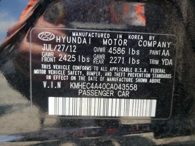 Photo 10 from auction – 2012 HYUNDAI SONATA HYB with VIN KMHEC4A40CA043558
