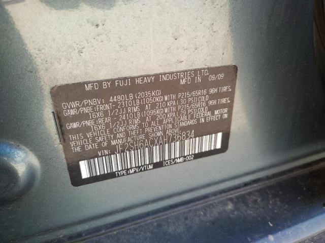 Photo 10 from auction – 2010 SUBARU FORESTER 2 with VIN JF2SH6ACXAH736834