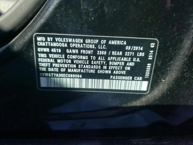 Photo 10 from auction – 2014 VOLKSWAGEN PASSAT S with VIN 1VWAT7A35EC089094