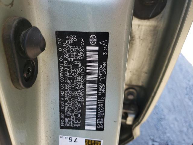 Photo 10 from auction – 2007 TOYOTA PRIUS with VIN JTDKB20U573231132