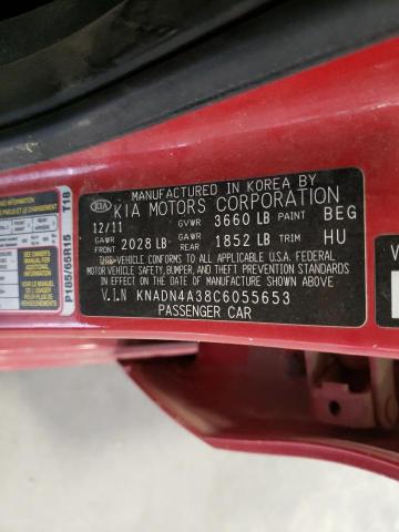 Photo 10 from auction – 2012 KIA RIO EX with VIN KNADN4A38C6055653