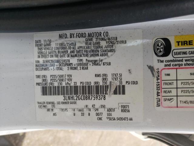 صورة رقم 10 من المزاد - 2011 LINCOLN MKZ مع VIN 3LNHL2GC0BR759378