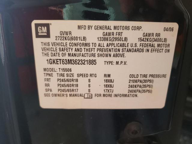 Photo 10 from auction – 2006 GMC ENVOY DENA with VIN 1GKET63M362321885