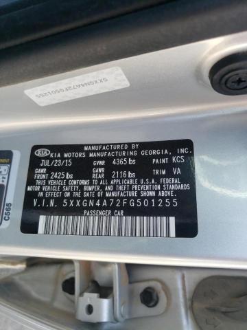 Photo 10 from auction – 2015 KIA OPTIMA EX with VIN 5XXGN4A72FG501255