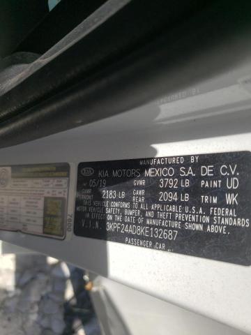 Photo 10 from auction – 2019 KIA FORTE FE with VIN 3KPF24AD8KE132687