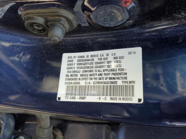 Photo 10 from auction – 2016 HONDA CR-V EX with VIN 3CZRM3H56GG706922