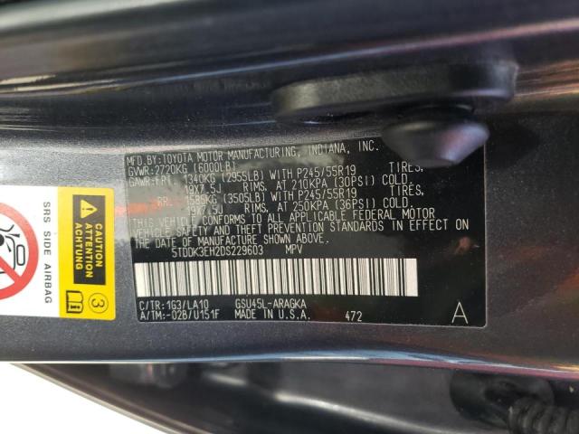 Photo 10 from auction – 2013 TOYOTA HIGHLANDER with VIN 5TDDK3EH2DS229603