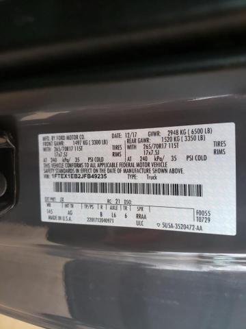 Photo 10 from auction – 2018 FORD F150 SUPER with VIN 1FTEX1EB2JFB49235