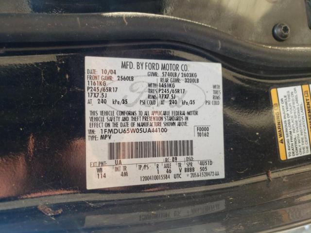 Photo 10 from auction – 2005 FORD EXPLORER L with VIN 1FMDU65W05UA44100