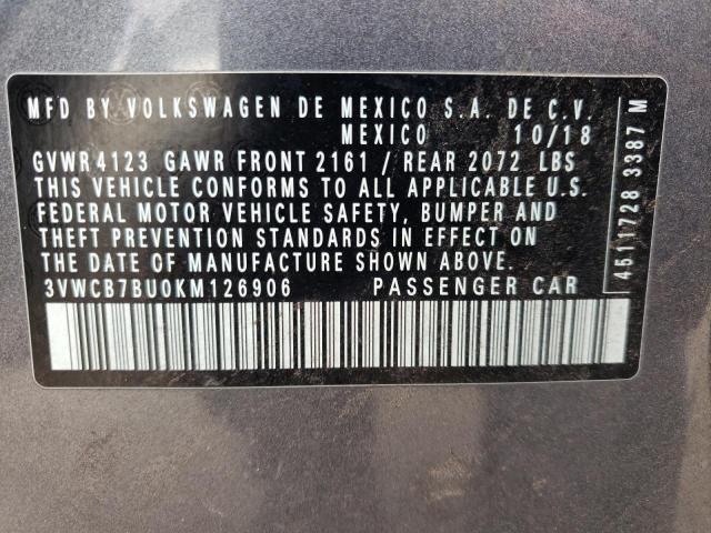 Photo 10 from auction – 2019 VOLKSWAGEN JETTA S with VIN 3VWCB7BU0KM126906