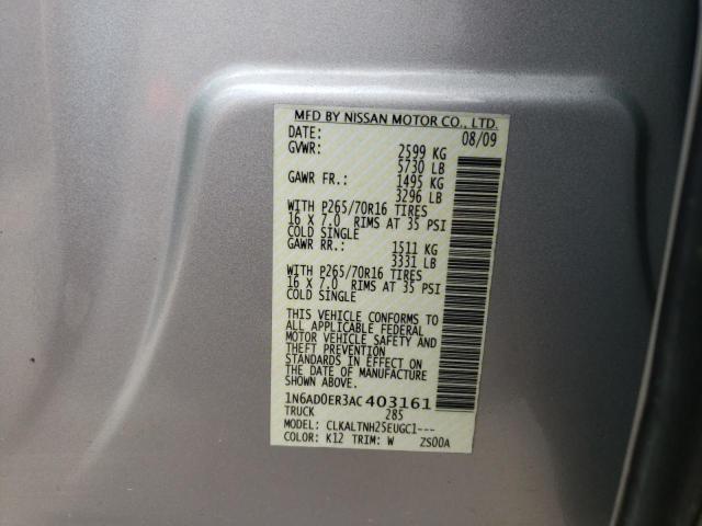 Photo 10 from auction – 2010 NISSAN FRONTIER C with VIN 1N6AD0ER3AC403161