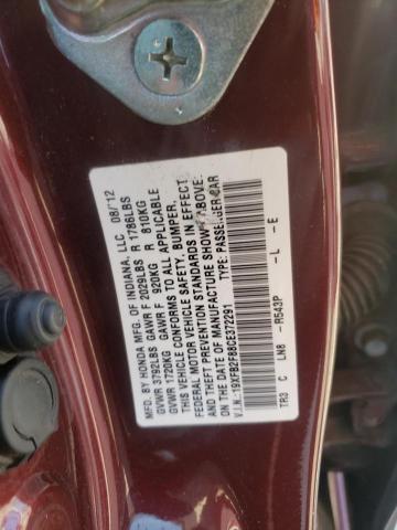 Photo 10 from auction – 2012 HONDA CIVIC EX with VIN 19XFB2F88CE372291
