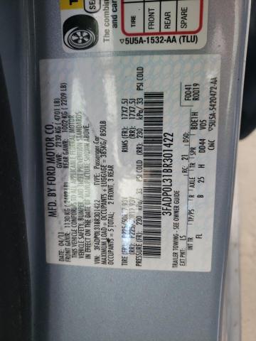 Photo 10 from auction – 2011 FORD FUSION HYB with VIN 3FADP0L31BR301422