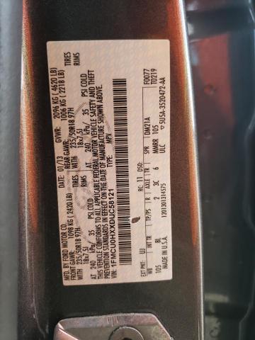 Photo 10 from auction – 2013 FORD ESCAPE SEL with VIN 1FMCU0HXXDUC58121