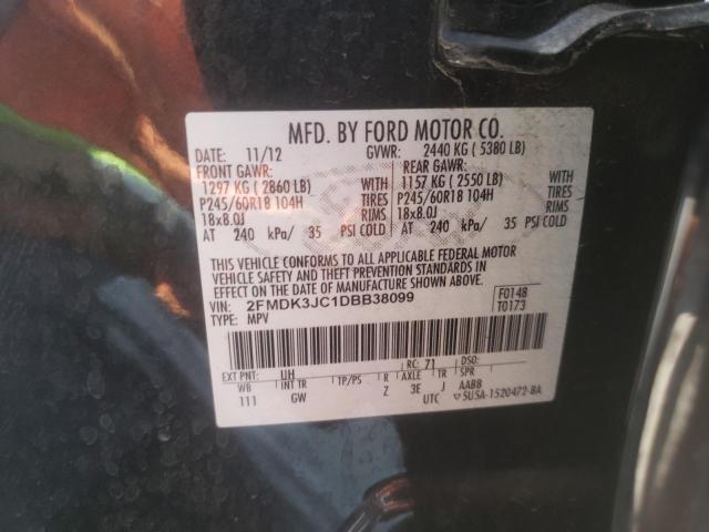 Photo 10 from auction – 2013 FORD EDGE SEL with VIN 2FMDK3JC1DBB38099
