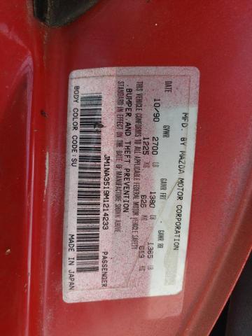Photo 10 from auction – 1991 MAZDA MIATA with VIN JM1NA3519M1214233
