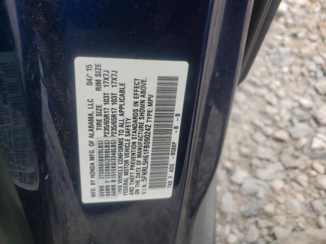 Photo 10 from auction – 2015 HONDA ODYSSEY EX with VIN 5FNRL5H61FB090242
