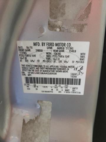 Photo 10 from auction – 2010 FORD ESCAPE LIM with VIN 1FMCU9EG8AKD20535
