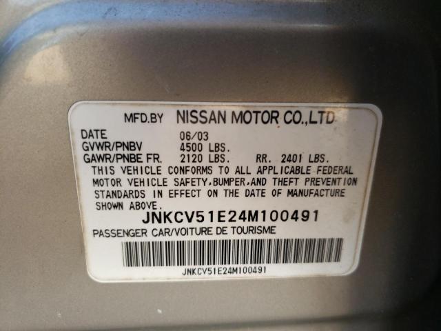 Photo 10 from auction – 2004 INFINITI G35 with VIN JNKCV51E24M100491
