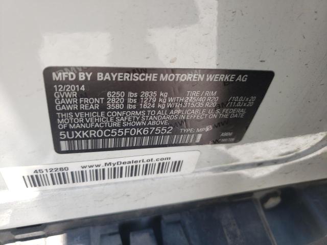 Photo 10 from auction – 2015 BMW X5 XDRIVE3 with VIN 5UXKR0C55F0K67552