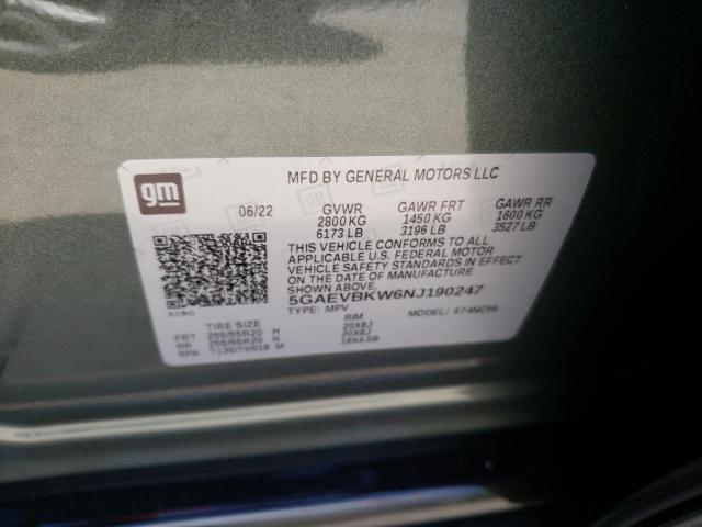 Photo 10 from auction – 2022 BUICK ENCLAVE PR with VIN 5GAEVBKW6NJ190247