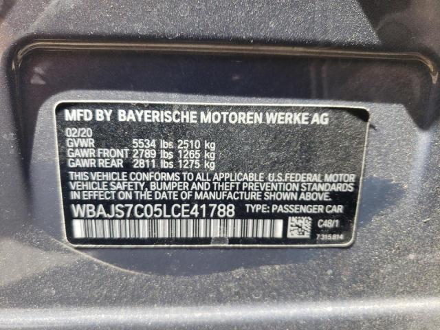 Photo 10 from auction – 2020 BMW M550XI with VIN WBAJS7C05LCE41788