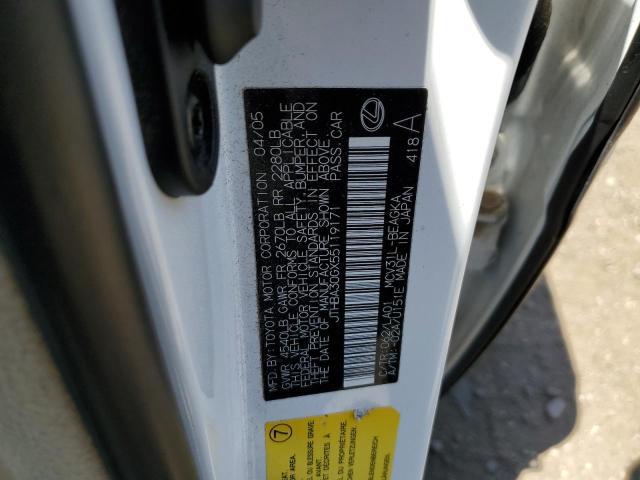 Photo 10 from auction – 2005 LEXUS ES 330 with VIN JTHBA30GX55119171