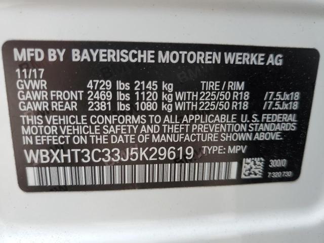 Photo 10 from auction – 2018 BMW X1 XDRIVE2 with VIN WBXHT3C33J5K29619