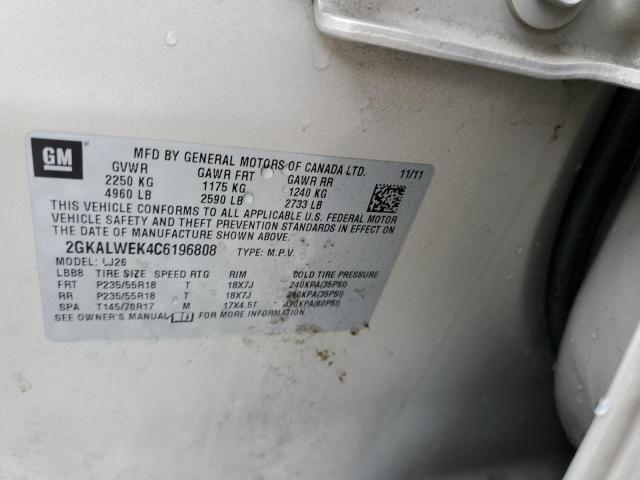 Photo 10 from auction – 2012 GMC TERRAIN SL with VIN 2GKALWEK4C6196808
